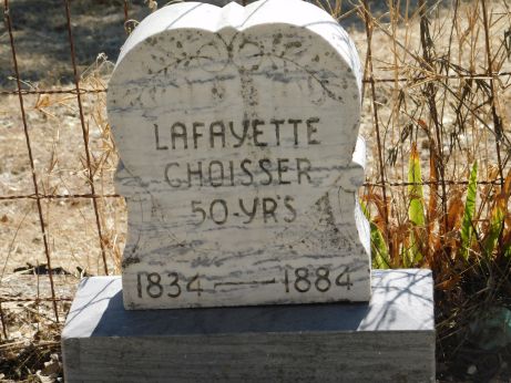[Picture of Lafayette Choisser grave]